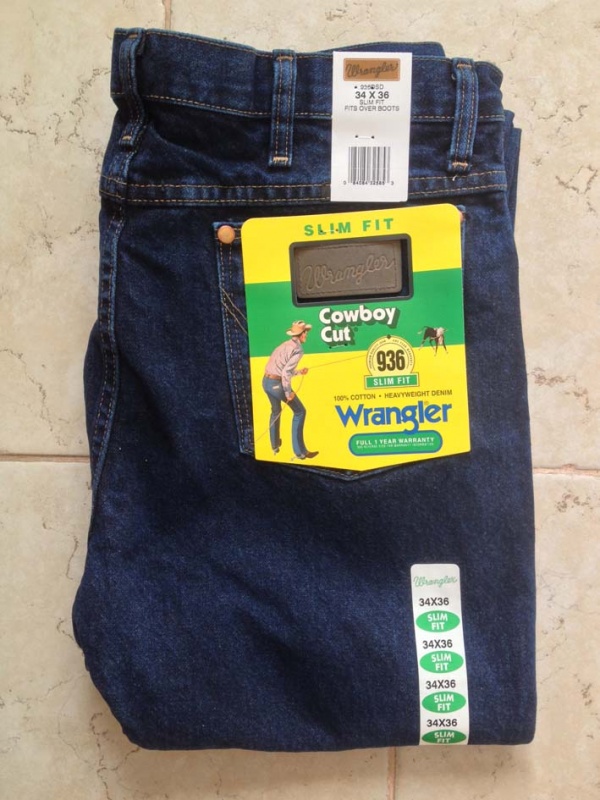 Джинсы Wrangler® Cowboy Cut® Slim Fit Jean 100% Heavyweight Cotton Denim Dark Stone Color (рост 190-210см)